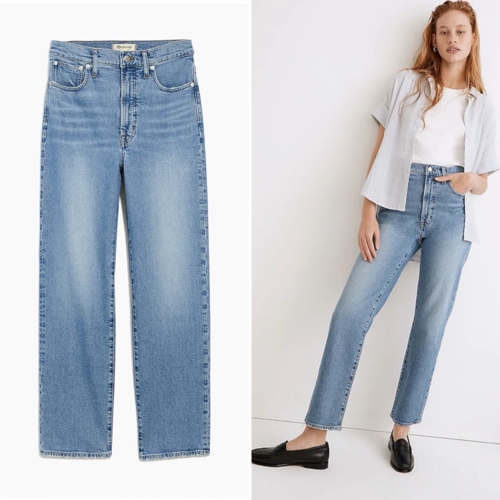 Madewell The Perfect Vintage Straight Crop Jean in Montville Sz 26 - Picture 9 of 9